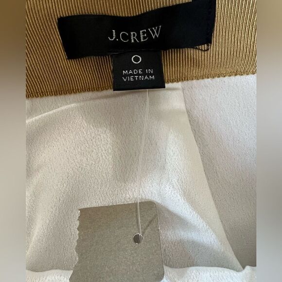 J. Crew satin straight pencil skirt lace size 0 flirty office artsy art to wear - Picture 4 of 7